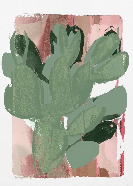 Cactus Green Pink 3 | Canvas