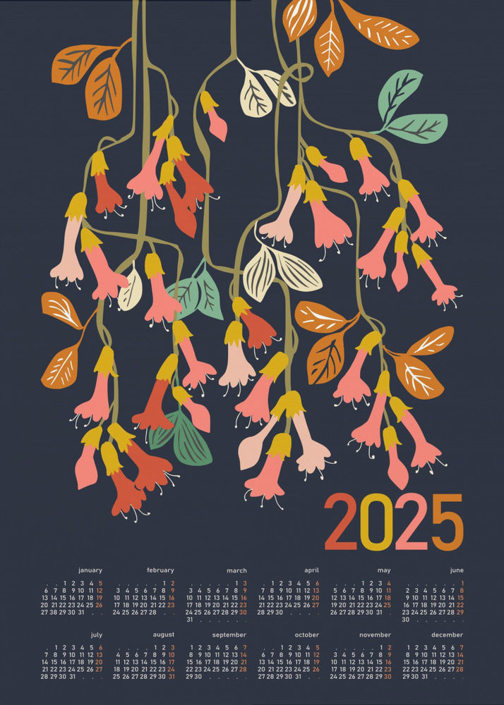 Kalender 2025 fuchsia blomma | Poster