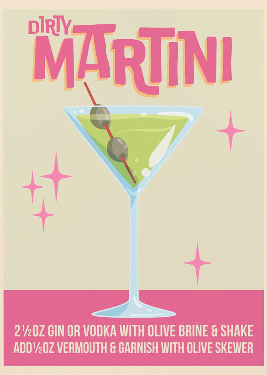 Dirty Martini Cocktail 01.png | Poster