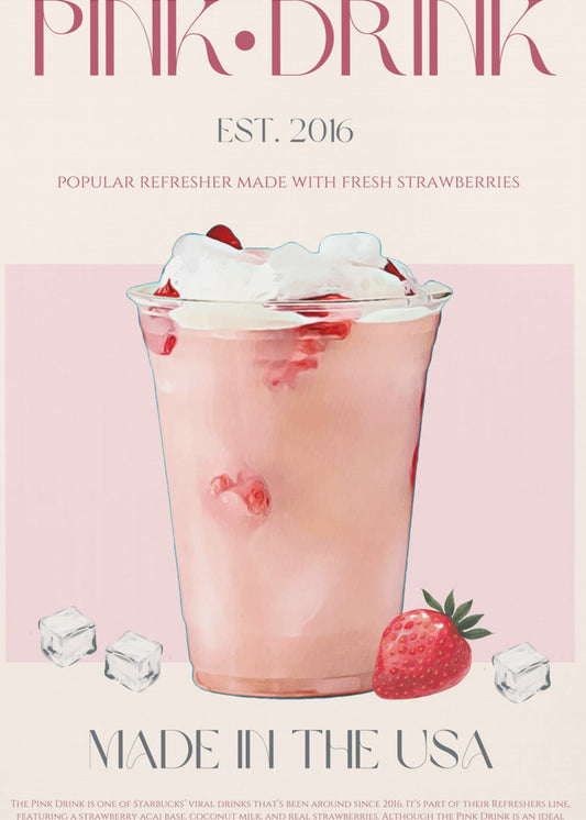 Pink Drink Print | Poster
