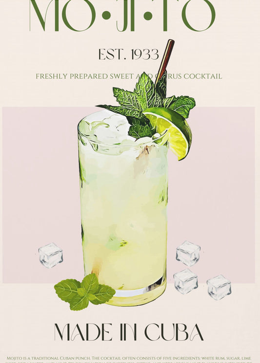 Mojito Print Cocktail | Poster