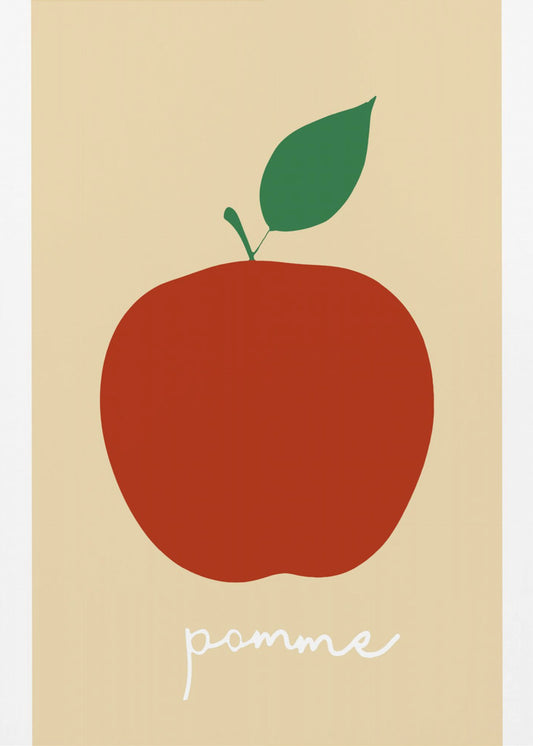La Pomme (Leuchtend Rot) | Leinwand