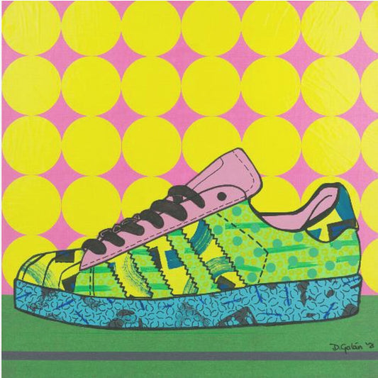 Superstar Green Pink Blue | Canvas