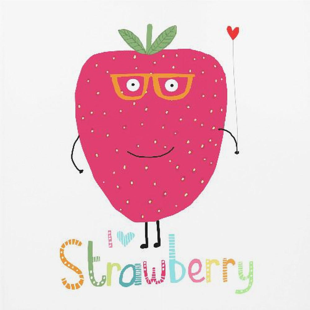 Ich liebe Erdbeeren! Süße Erdbeere mit Herz | Poster