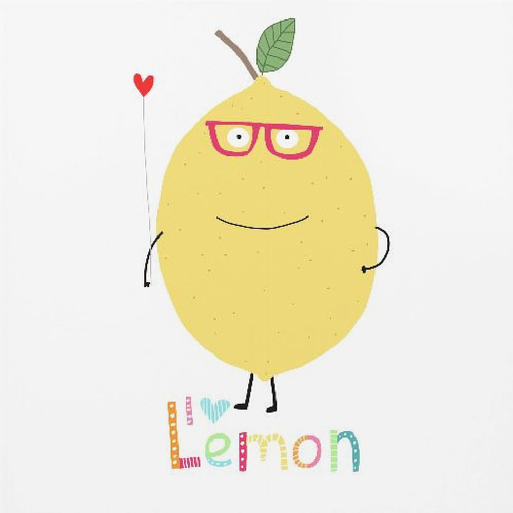 Ich liebe Zitrone! Eine süße Zitrone mit einem Herz. | Poster