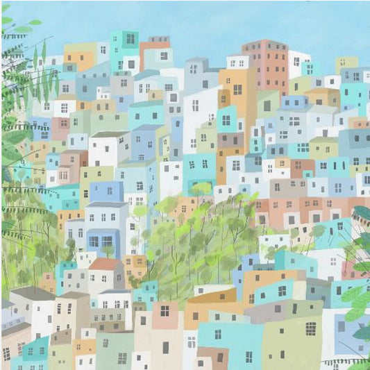 View Over the Rooftops of Rio de Janeiro by Artist Carla Daly | Canvas
