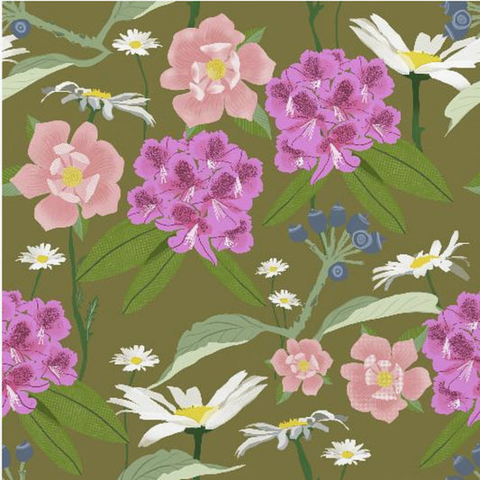 Rhododendrons and daisies | Poster
